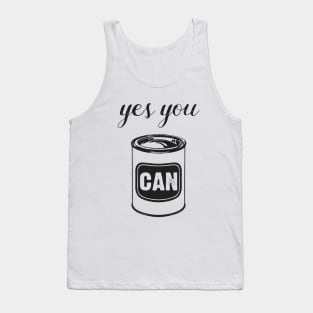 Yes You Can Inspirational Quote Funny Pop Art Tank Top